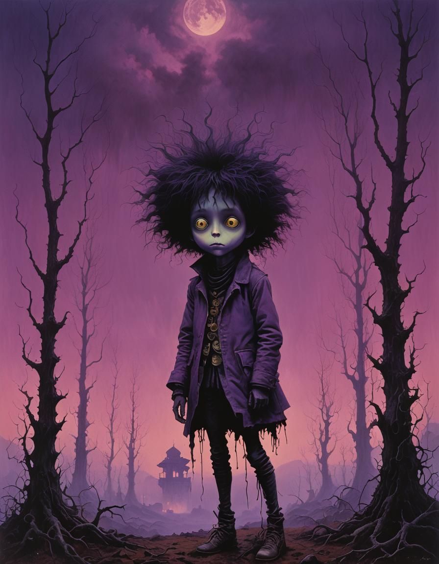 Dark Surrealism: A Purple Haze in Macabre Style