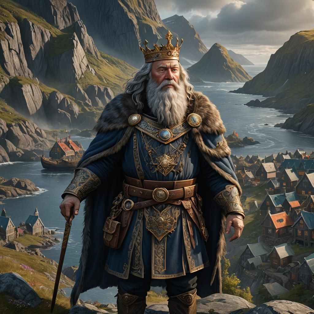 King Aidan: Detailed Matte Painting in Fantasy Style