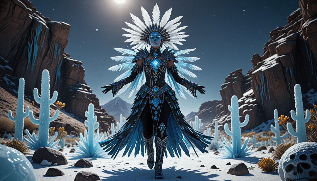 Surreal Fantasy Desert Dance Scene