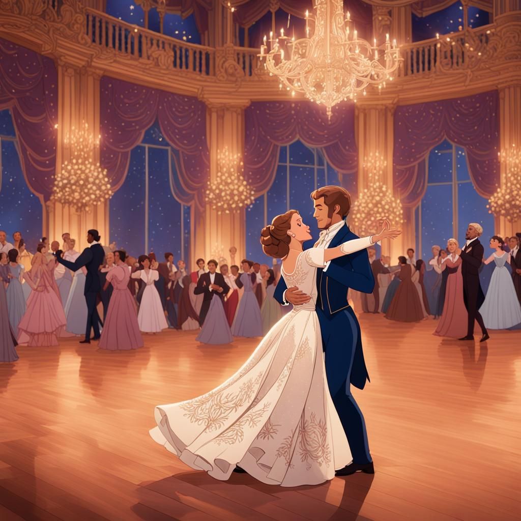 Passionate Waltz Between Duke and Duchess