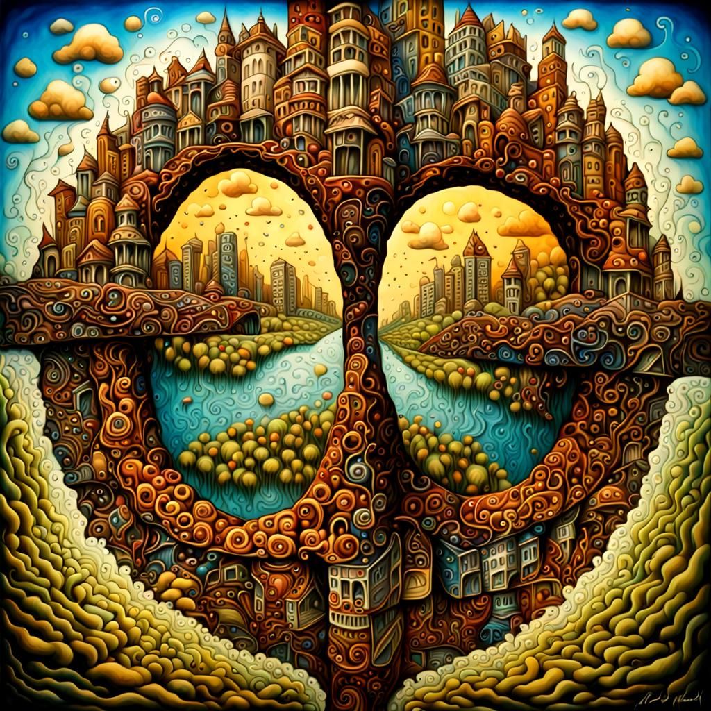 Psychedelic Crossroads: Busy City Meets Peaceful Mind