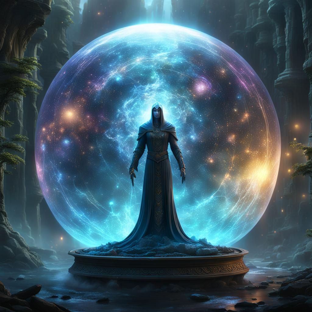 Ethereal Being Radiating Wisdom in Fantasy Art