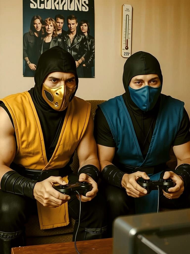 Scorpion and Sub-Zero Gaming: Vintage Photo