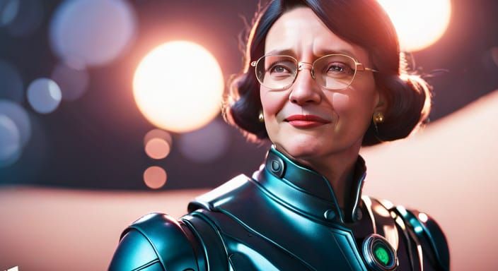 Hyperrealistic Mrs. Doubtfire with Magical Lighting