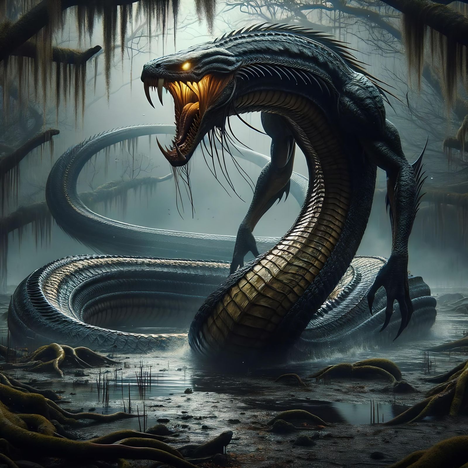 Menacing Ssvaklor Emerges from Murky Swamp