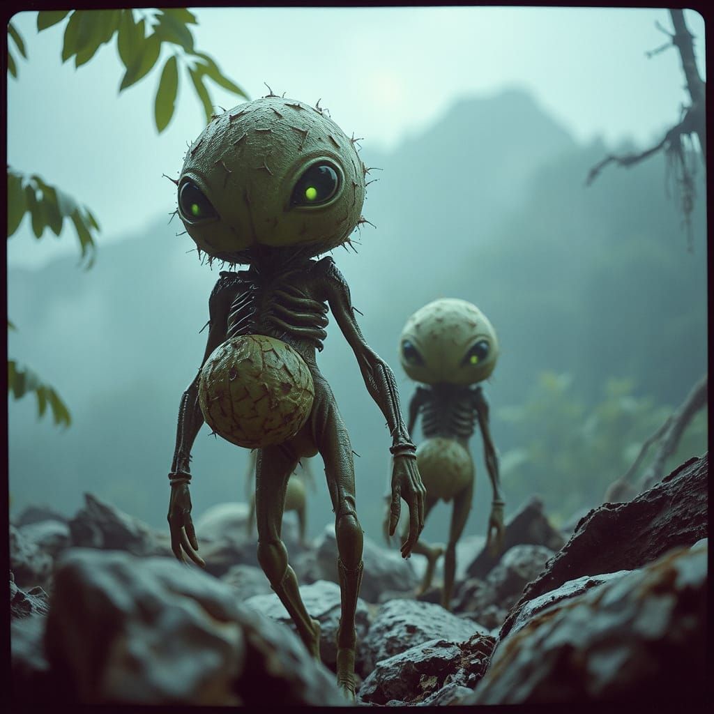 Iridescent Alien Creatures on a Lush Exoplanet