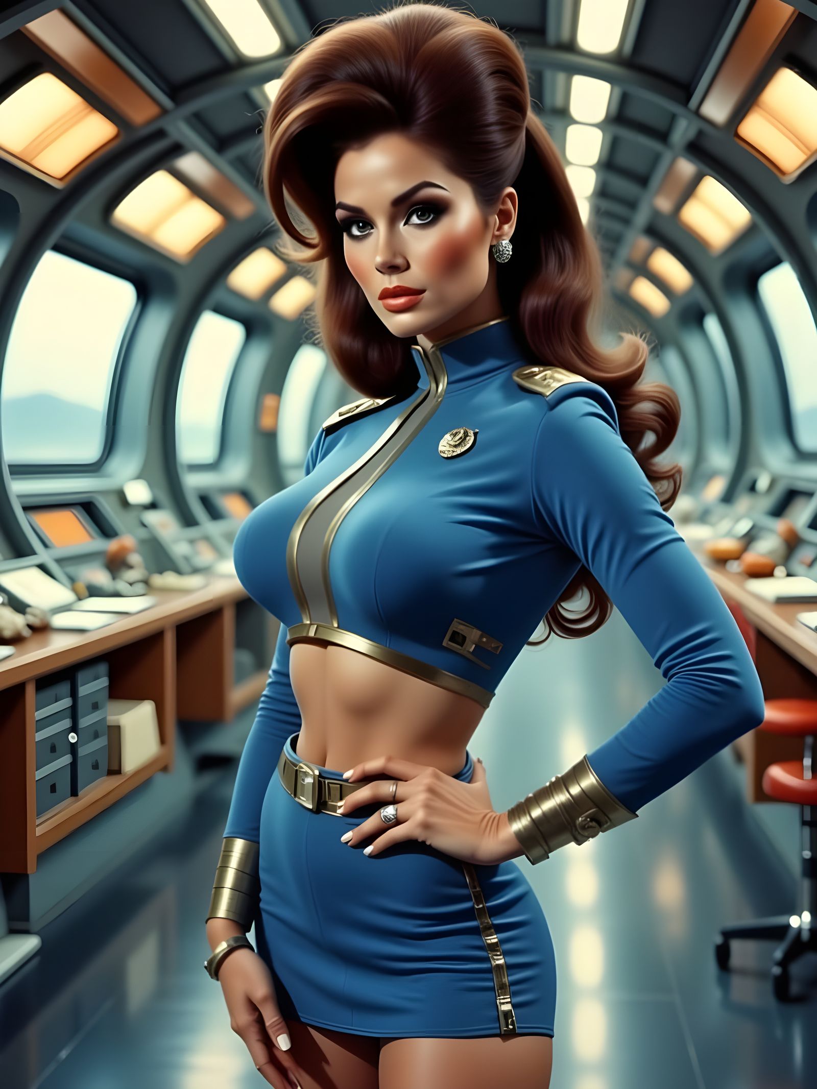 Galactic Pilot: 1960s Sci-Fi Glamour Model