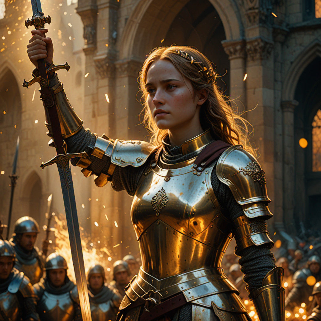 Golden Joan of Arc in Heavenly Splendor