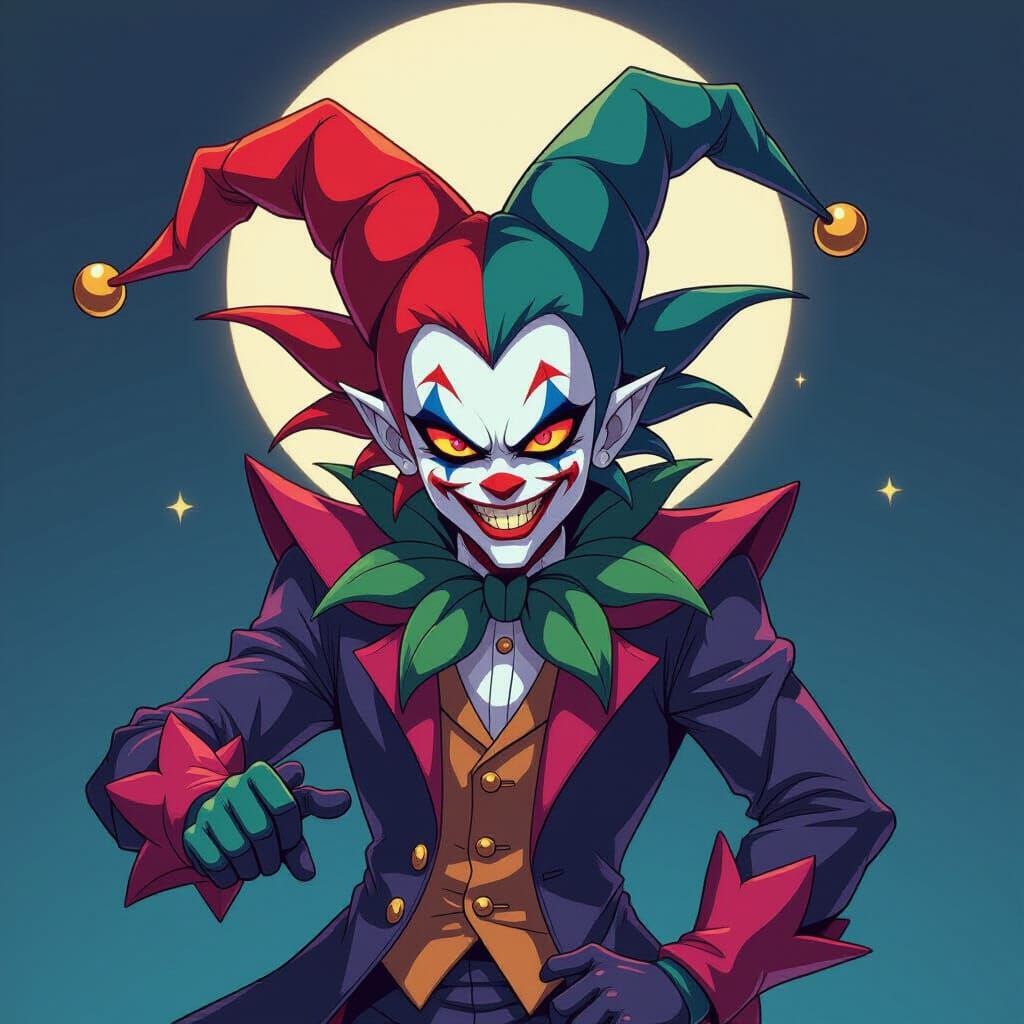 Shaco the Demon Jester in Anime Style