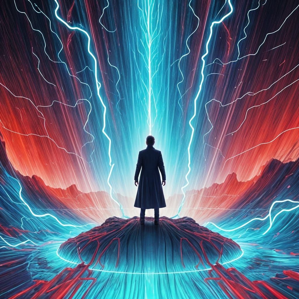 Electric Waves Erupt from Vibrant Antennae