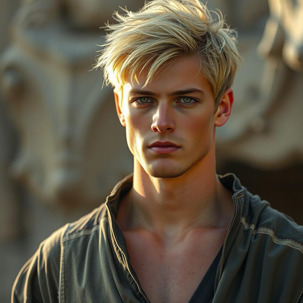 Brooding Male Portrait in Cinematic Style