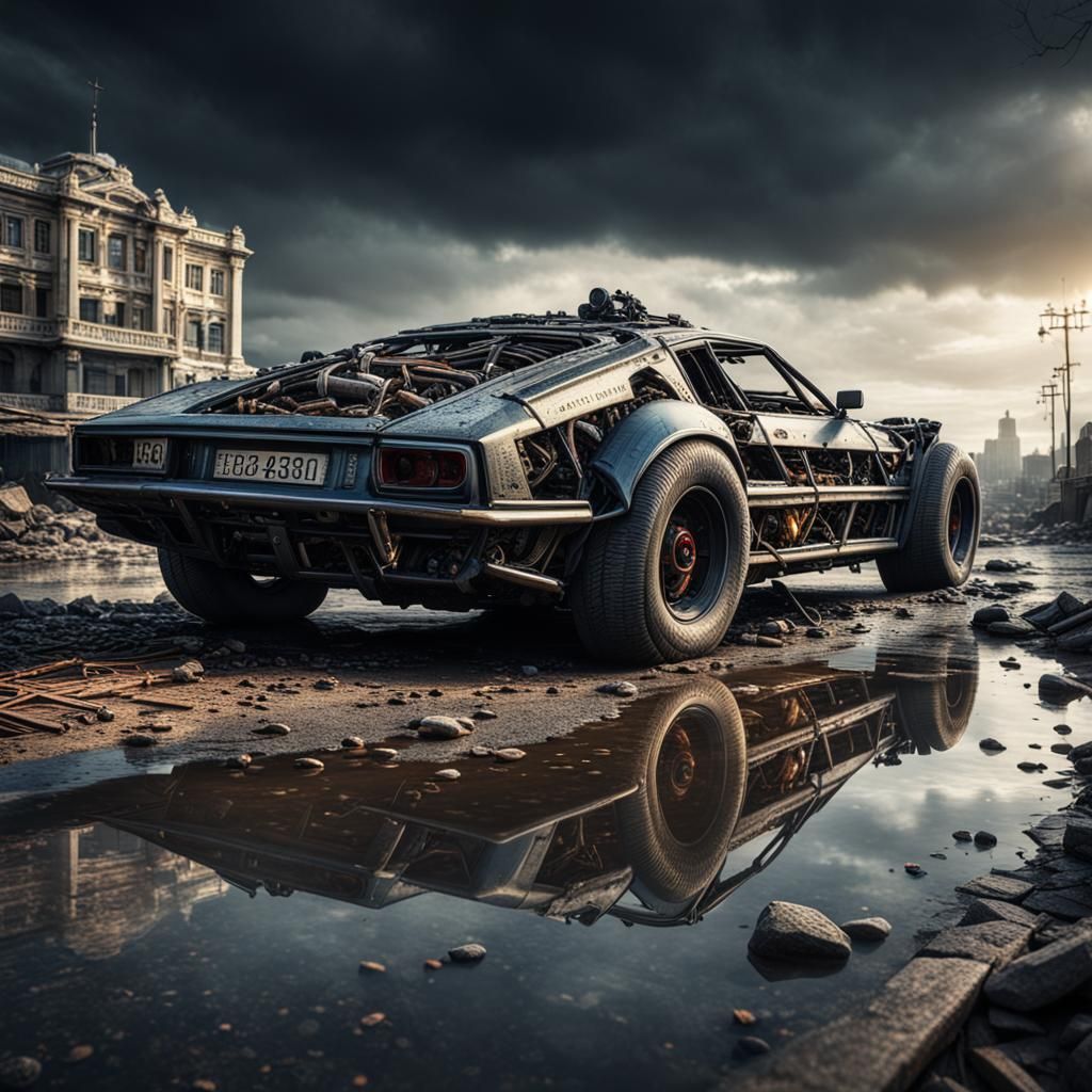 Android Robot Displays Fatal Error: Hyperrealistic Rendering