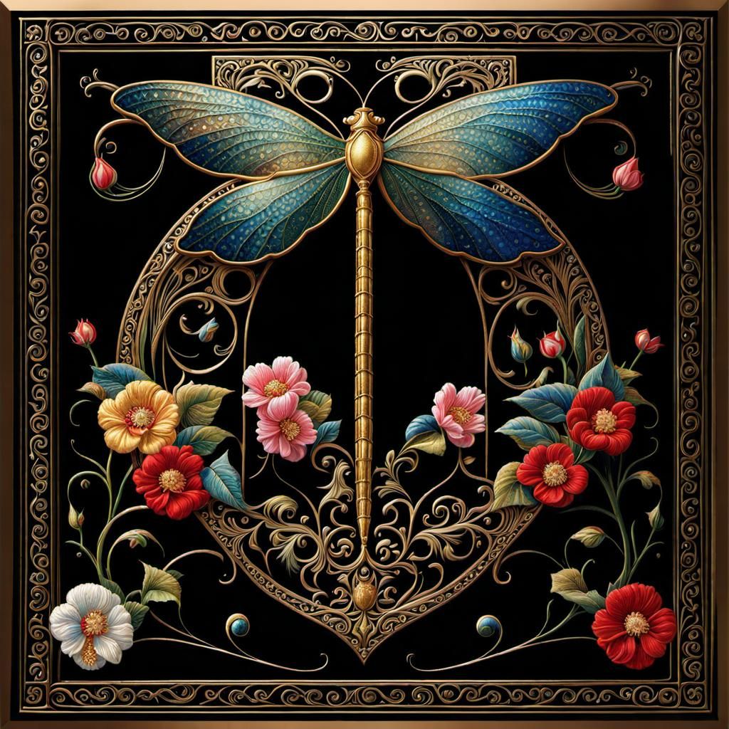 NightCafe Model Examples: SDXL DPO - Dragonfly By Kinuko Y. ...