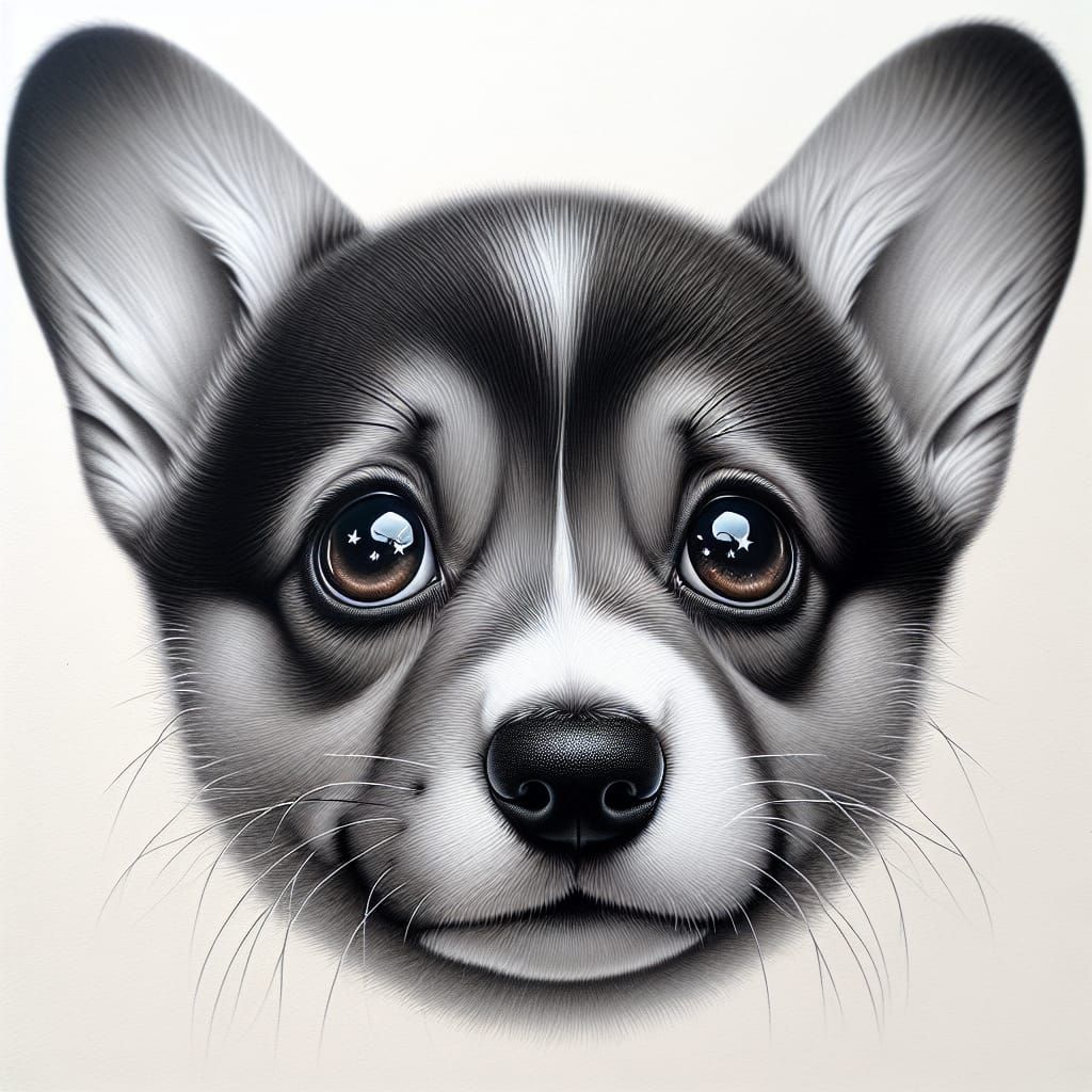 Adorable Corgi Puppy with Captivating Eyes