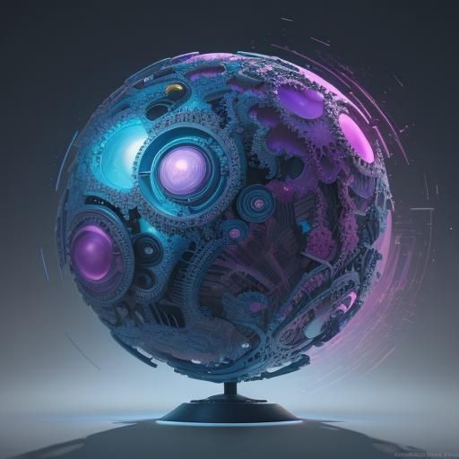 Vibrant Fractal Asian Landscape in 3D