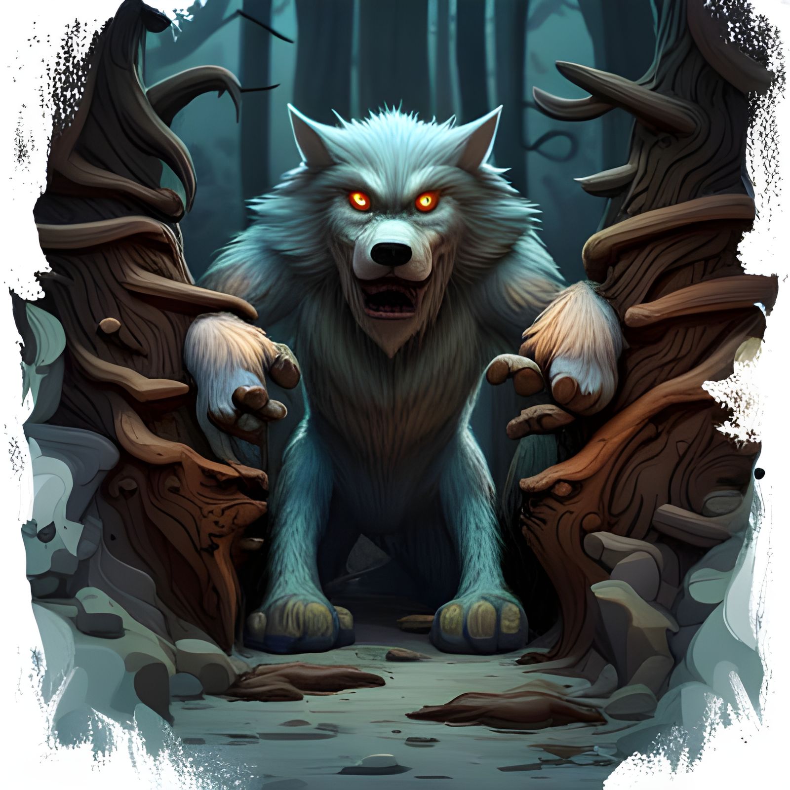 Terrifying Wolf Monster from the Deep Woods