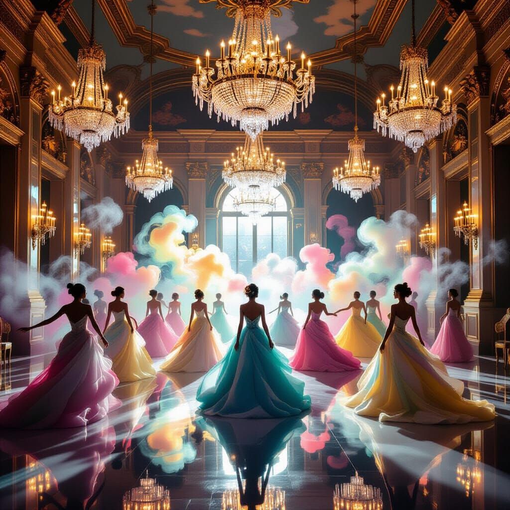 Grand Ballroom of Liquid Crystal and Smoke Dancers