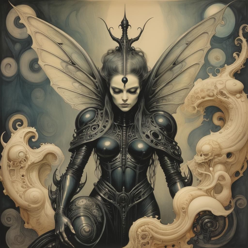 Intricate Lithograph in Varied Artistic Styles