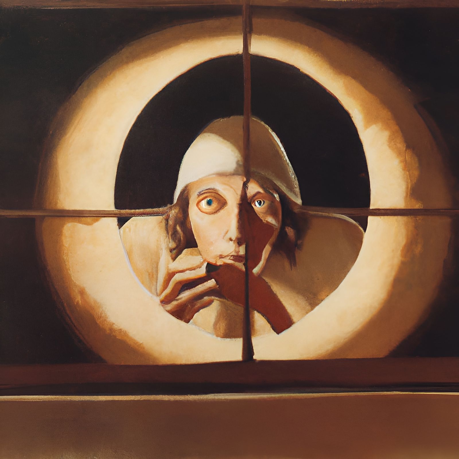 Fantastical Moon Thief Illustration in Vintage Style