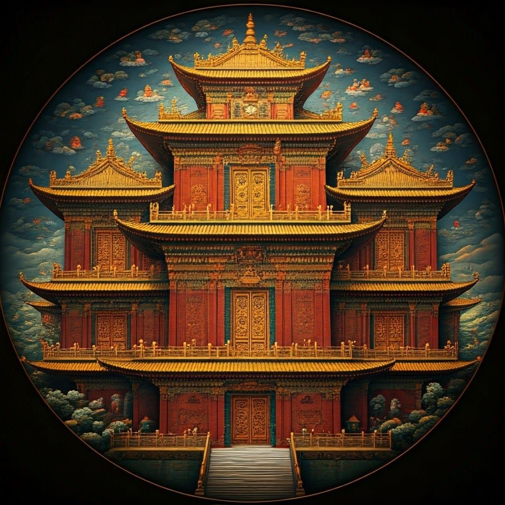 Majestic Kalachakra Mandala Painting Masterpiece