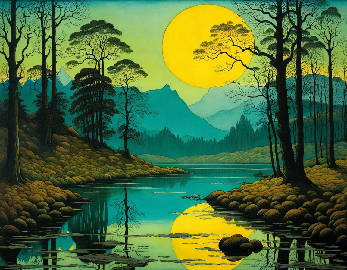 Misty Landscape in Victorian Style