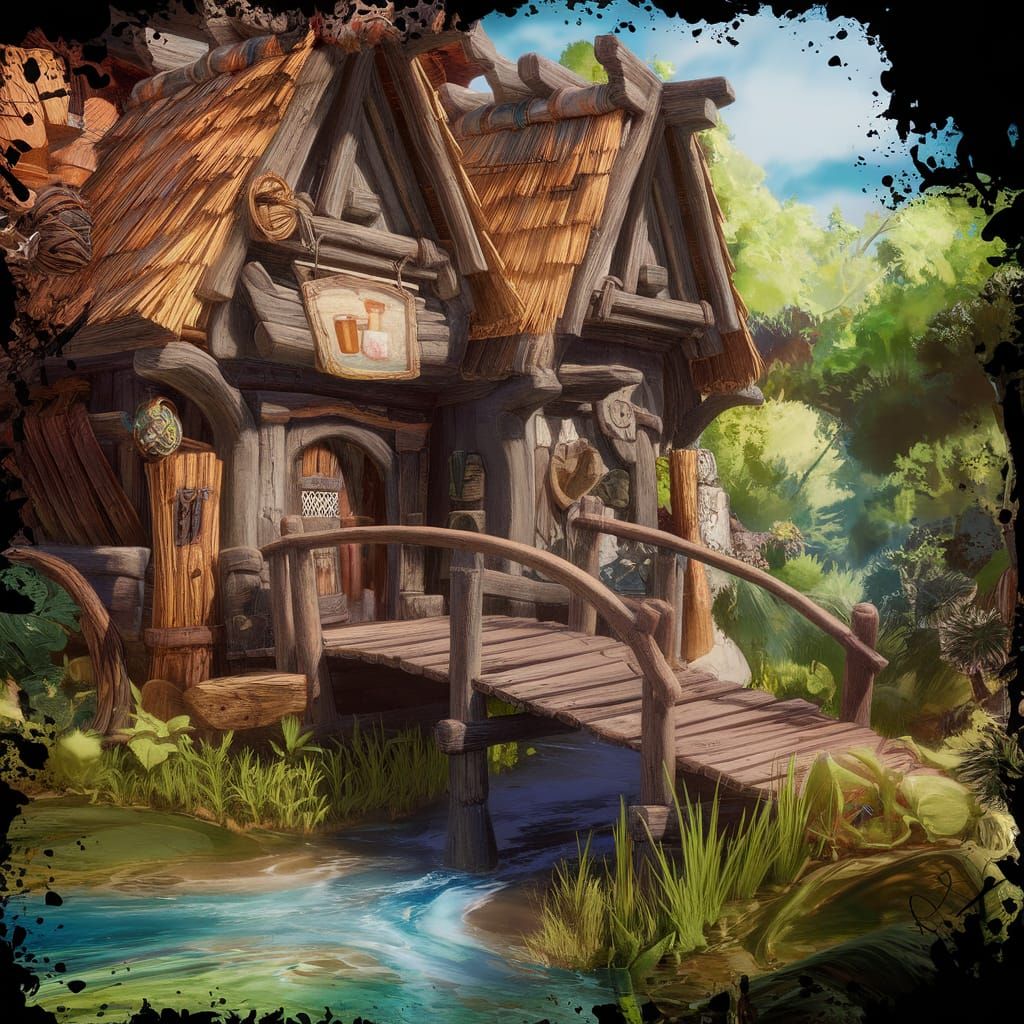 Fantasy Tavern Concept Art: Forest Ambiance