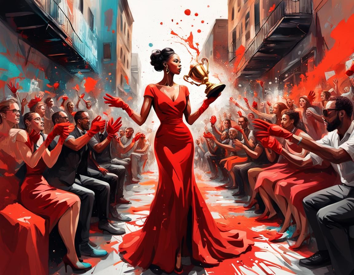 Awards Ceremony Winner in Graffiti Art Style