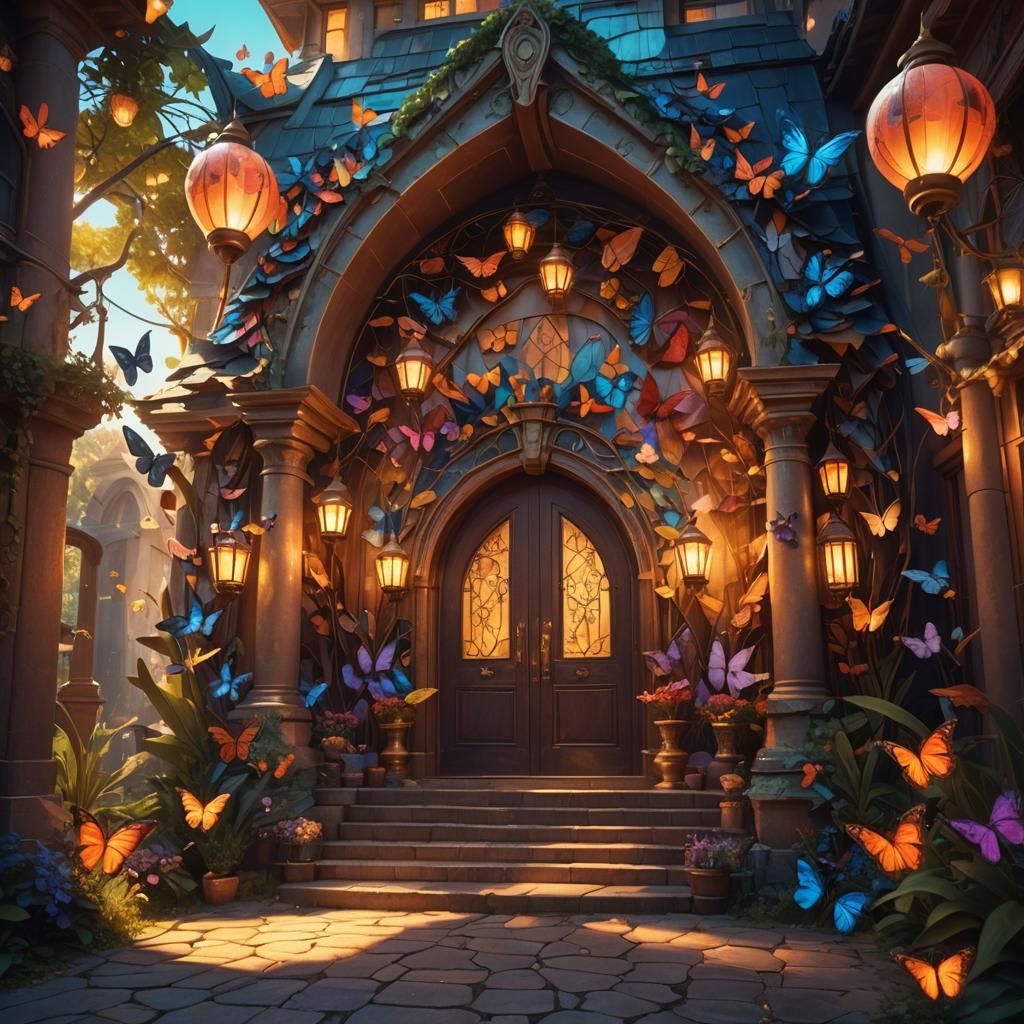Butterfly Wing House: Whimsical Fantasy Architecture