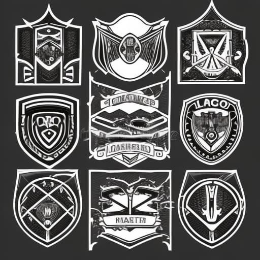 Vintage Emblem Logo in Clean Line Art