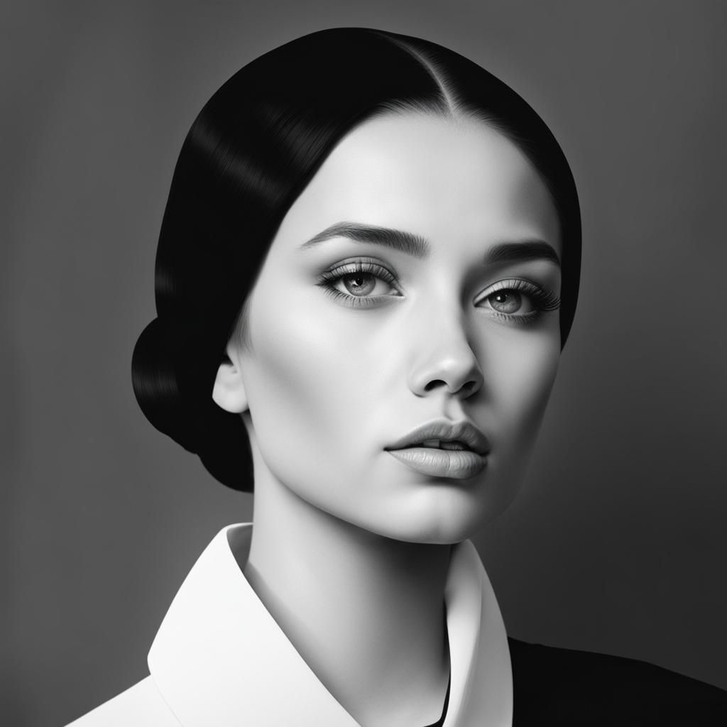 Minimalist Sketch of a Young Goddess Seraphina