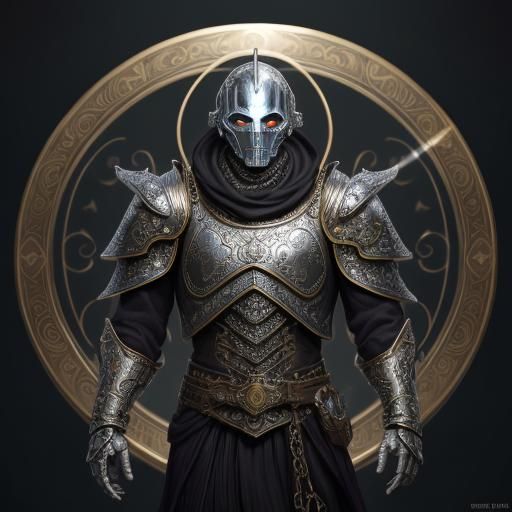 Warforged in Ornate Top Hat, Dark Fantasy Concept Art