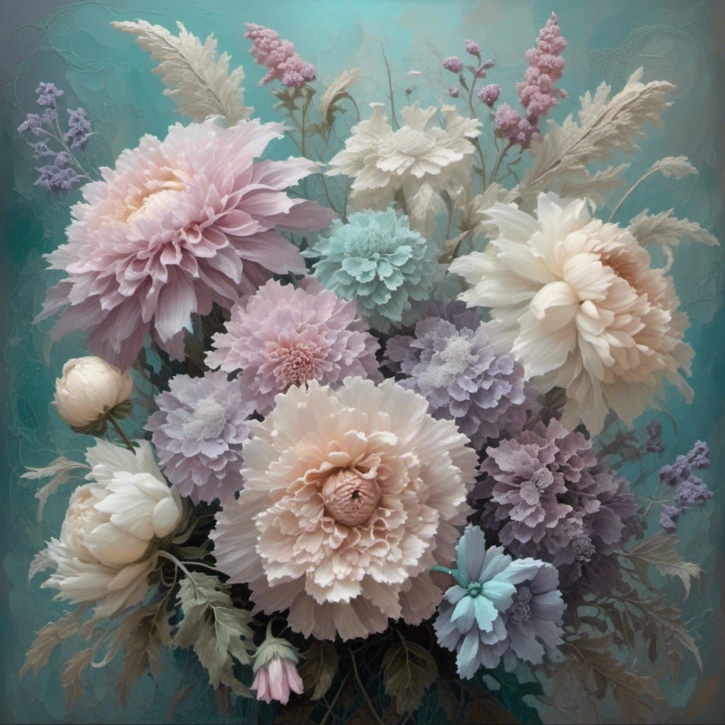 Lace Flower Bouquet in Victorian Style