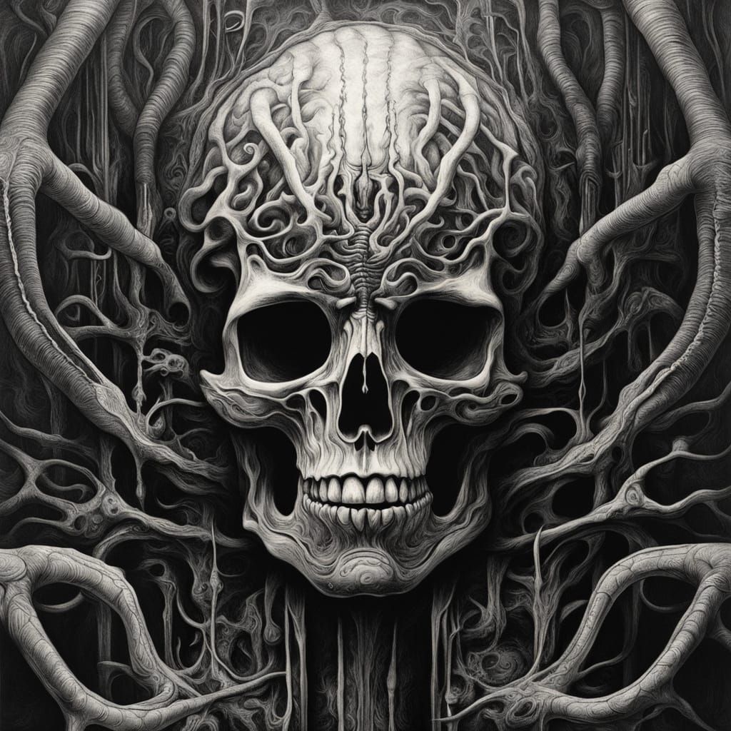 Surreal Vagus Nerve in Impasto Oil Style