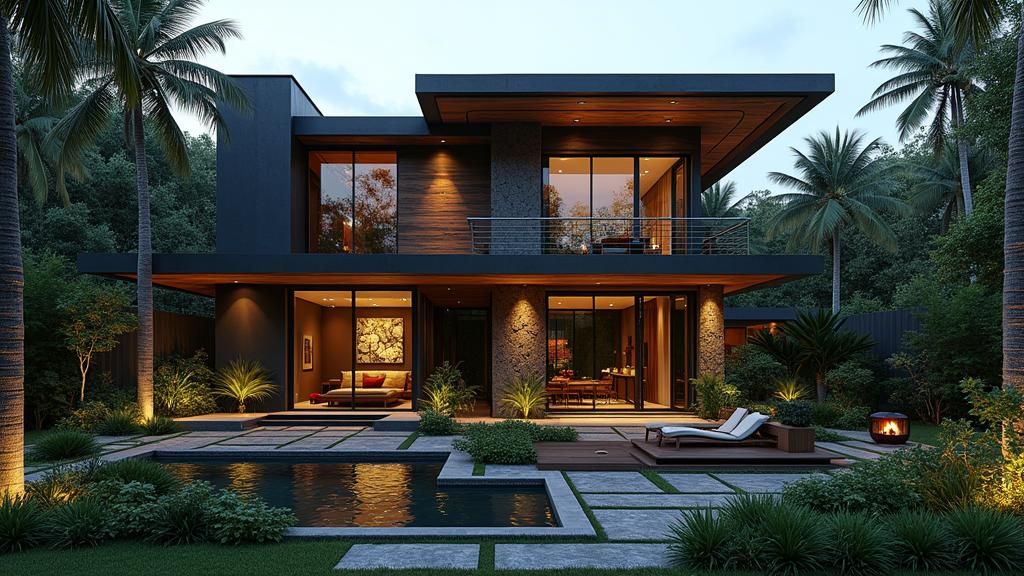 Modern Filipino House Exterior in Rutkowski Style