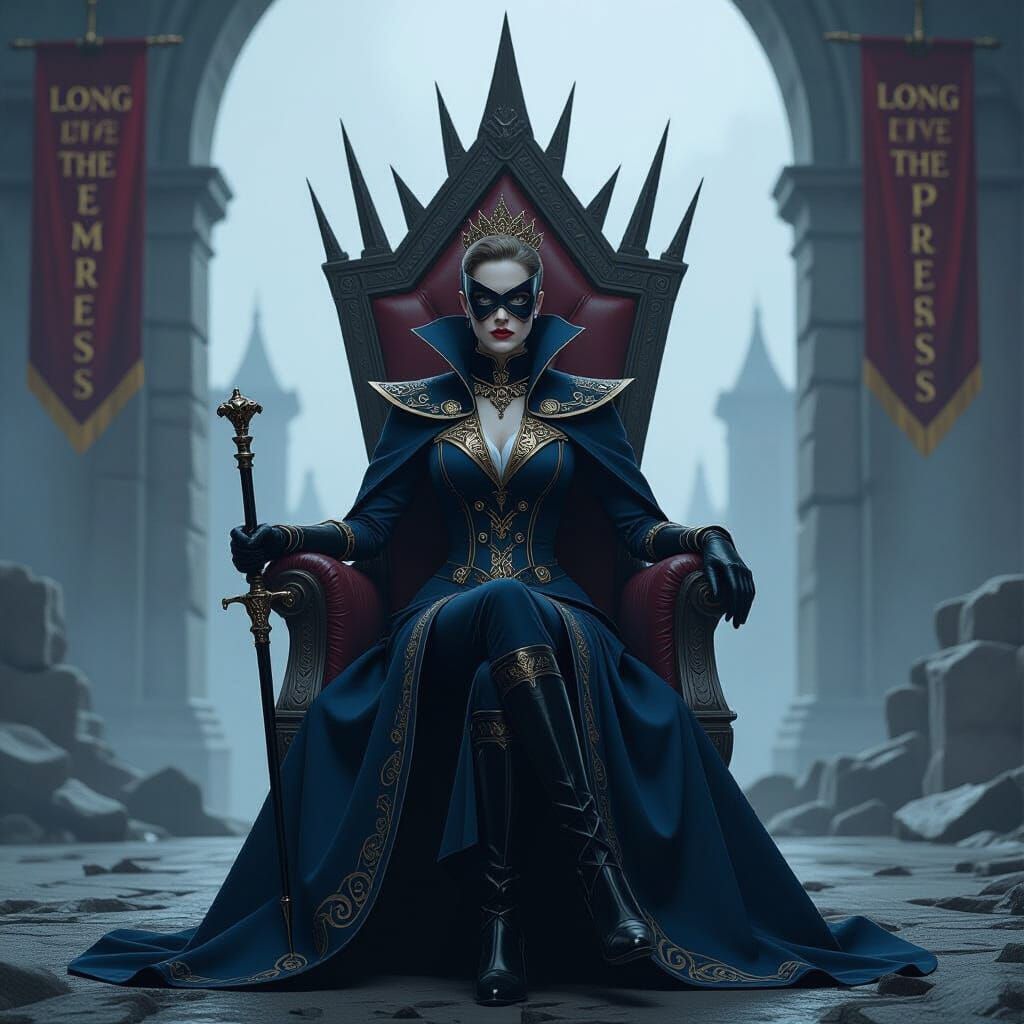 Emily Kaldwin on the Throne: Gothic-Noir Portrait