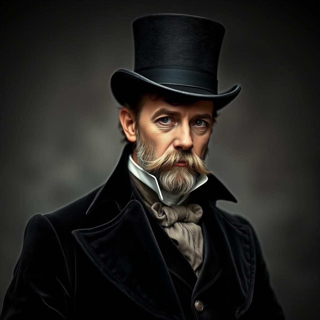 Captain Nemo Portrait in Film Noir Style