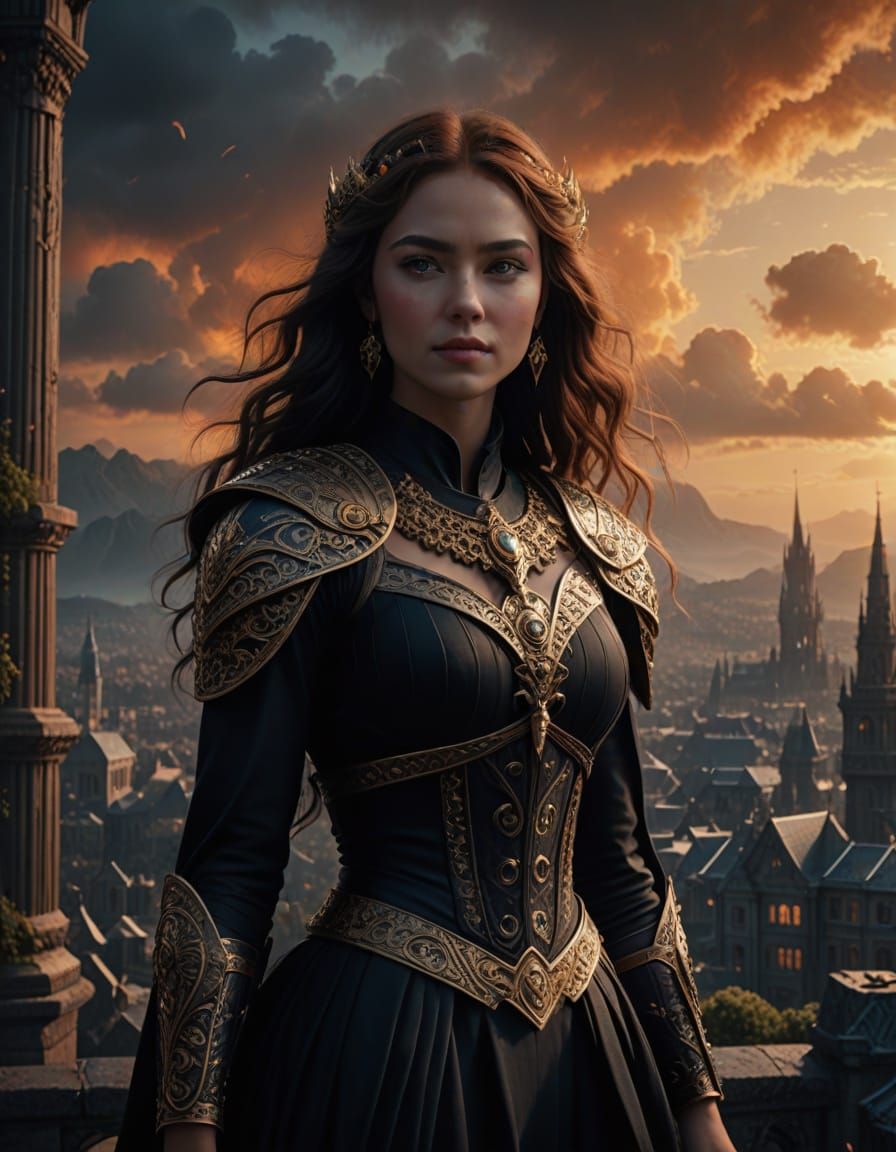 Epic Goddess in Majestic Digital Splendor