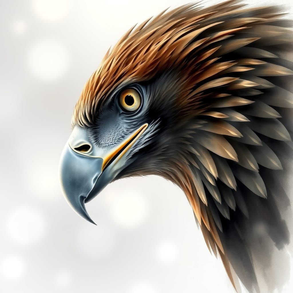 sketch portrait of an eagle