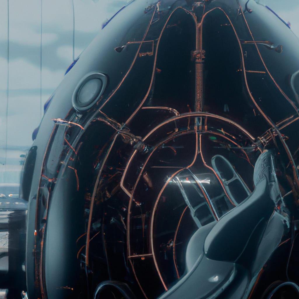 Human with Alien Tech in Anime Style