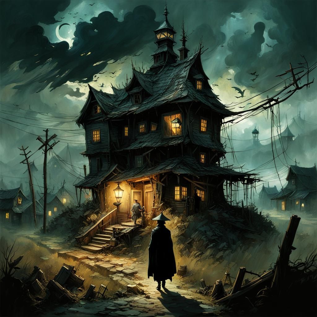 Haunted countryside village
