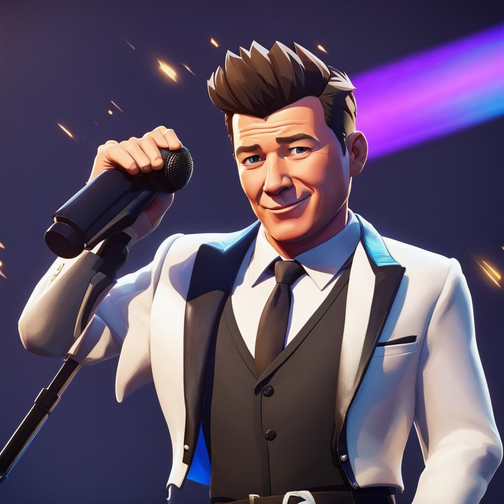 Rick Astley as Fortnite Character