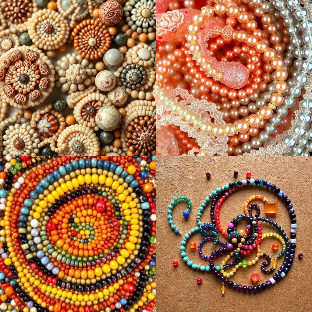 Beads Arranged in Pretty Patterns: Colorful Design