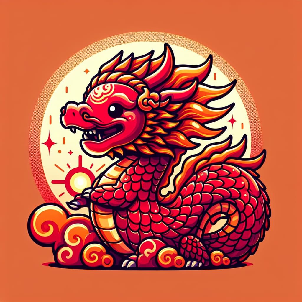 Chibi Zhulong (mythology), a giant red solar dragon and god..