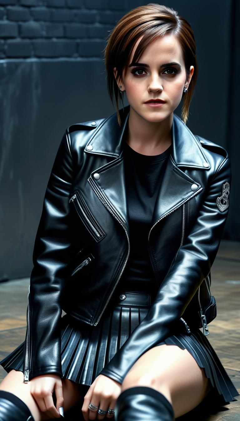 Emo Punk Girl Portrait with Realistic Detail