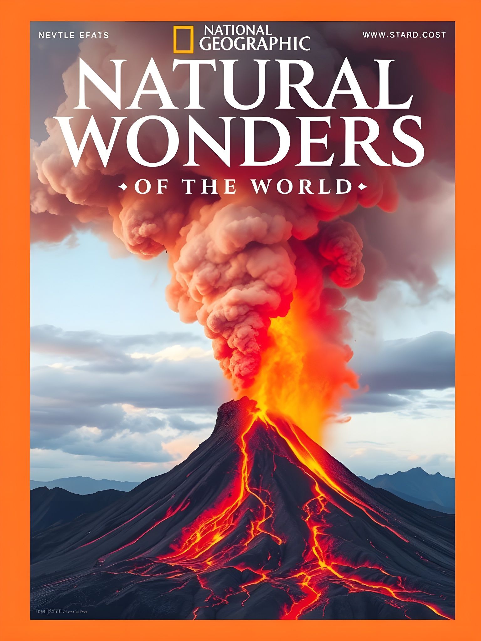 Epic National Geographic Magazine Cover: Flaming Volcano