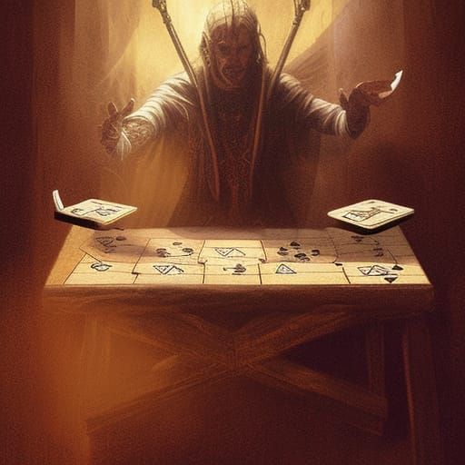 God and Devil Card Game in Sinister Style