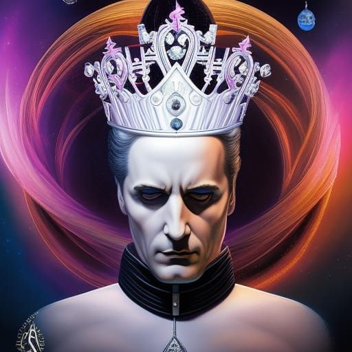 Swan King in Comic Book Art Style