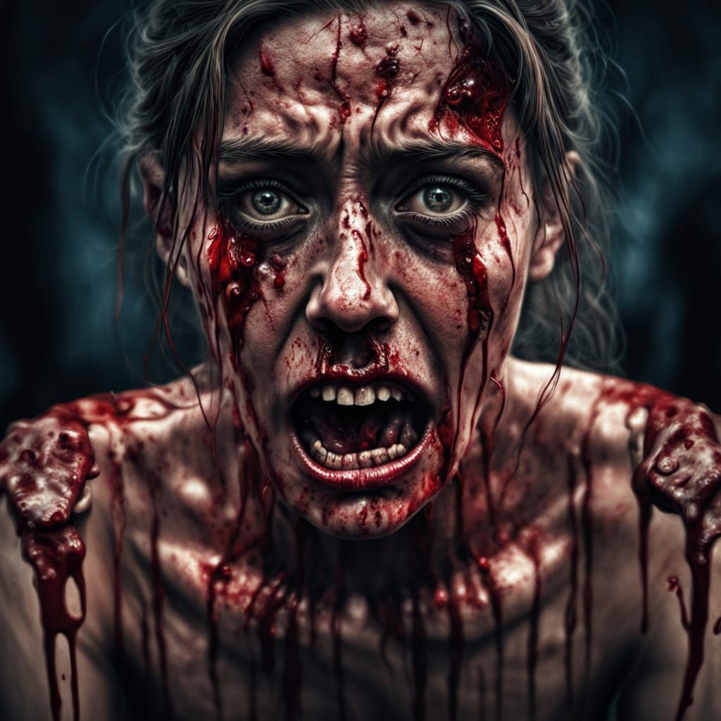 Haunted by Inner Turmoil in a Bloody, Hyperrealistic Nightma...