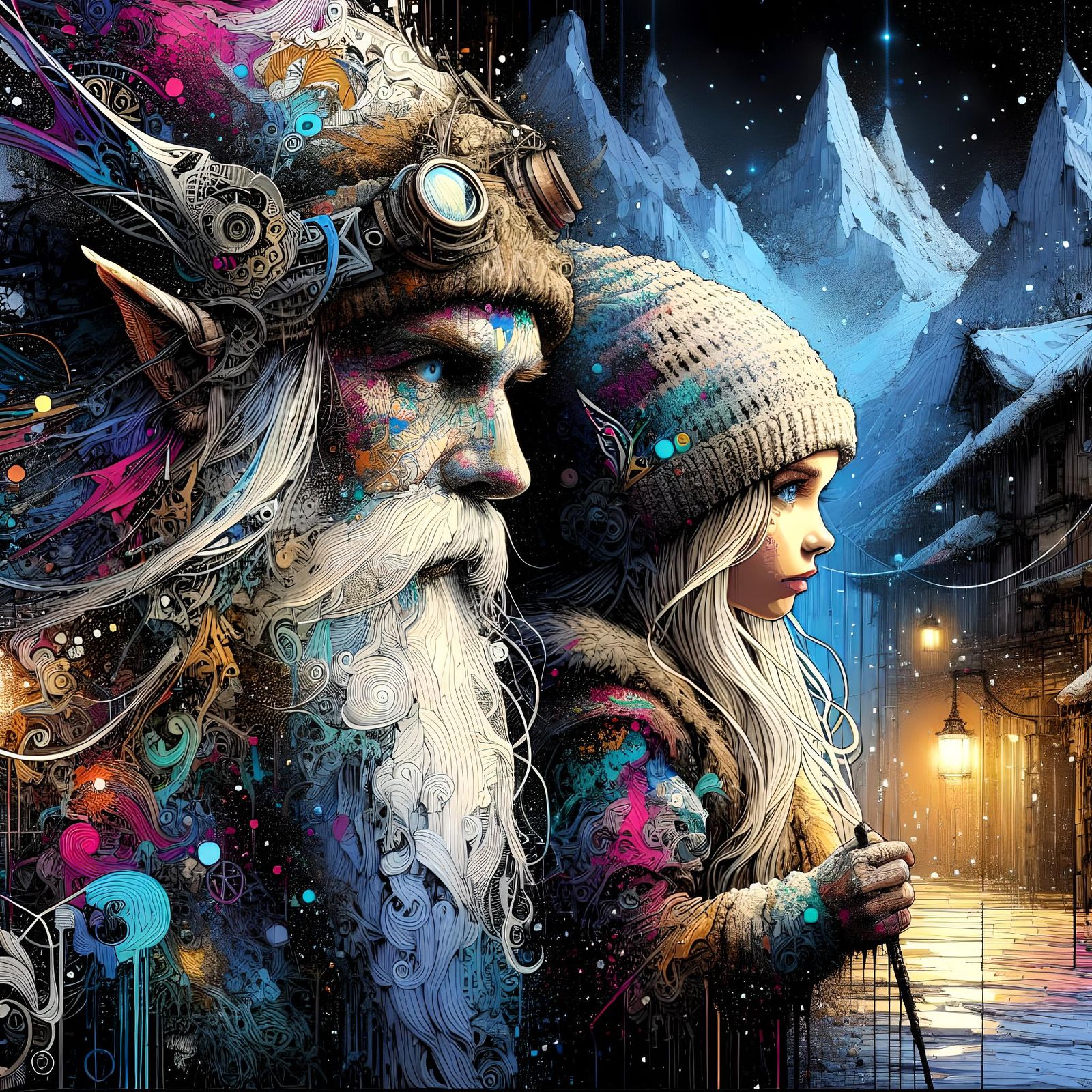 Steampunk Snow Queen: Kai and Gerda Portrait