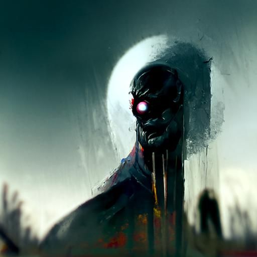 Sinister Cyclops Face in Dark Fantasy Style
